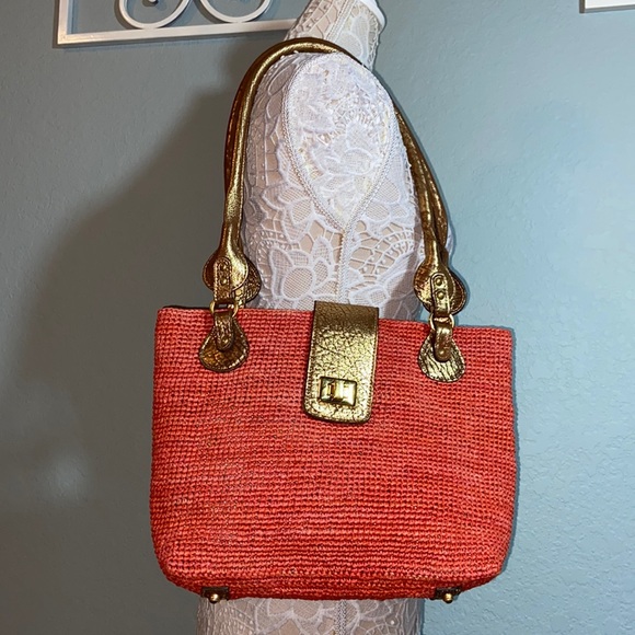 Annabel Ingall Handbags - Like new Annabel Ingall Raffia Purse shoulder tote bag